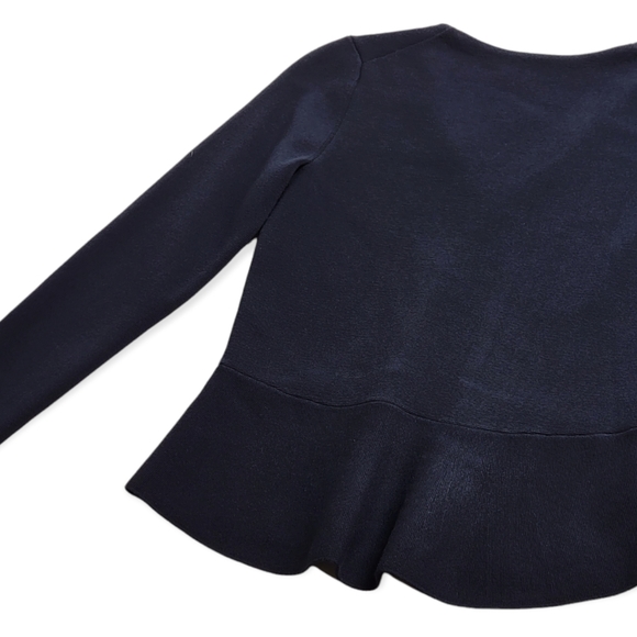 NWT Ann Taylor Ribbed Peplum Sweater - Picture 8 of 9
